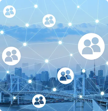 つながりを大きく育てるイメージ